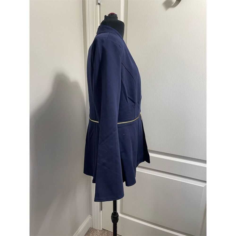 Iman Women's Blue Blazer Size S Long Sleeve can wear long or cropped (sku512) - Picture 4 of 10